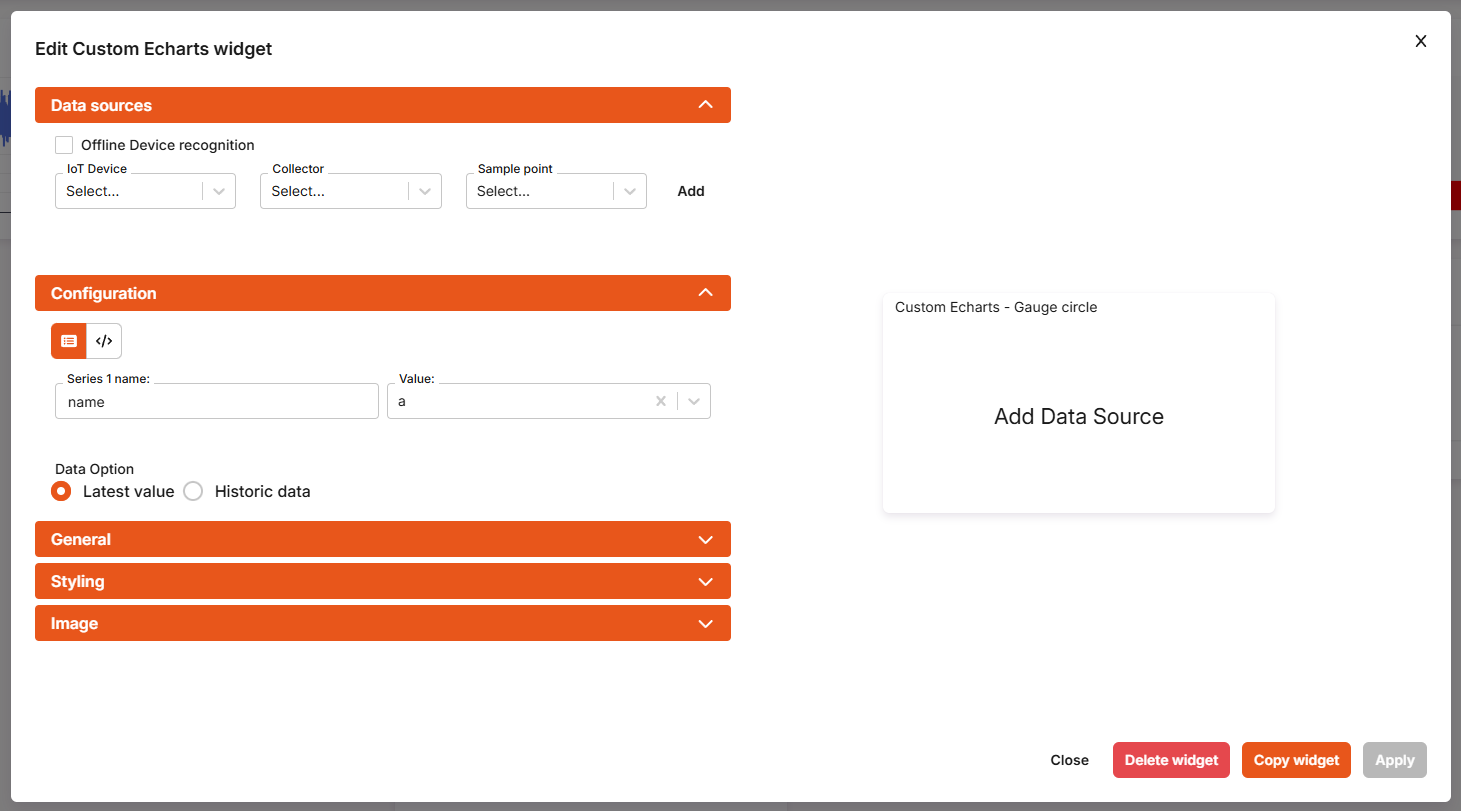 Custom chart configuration