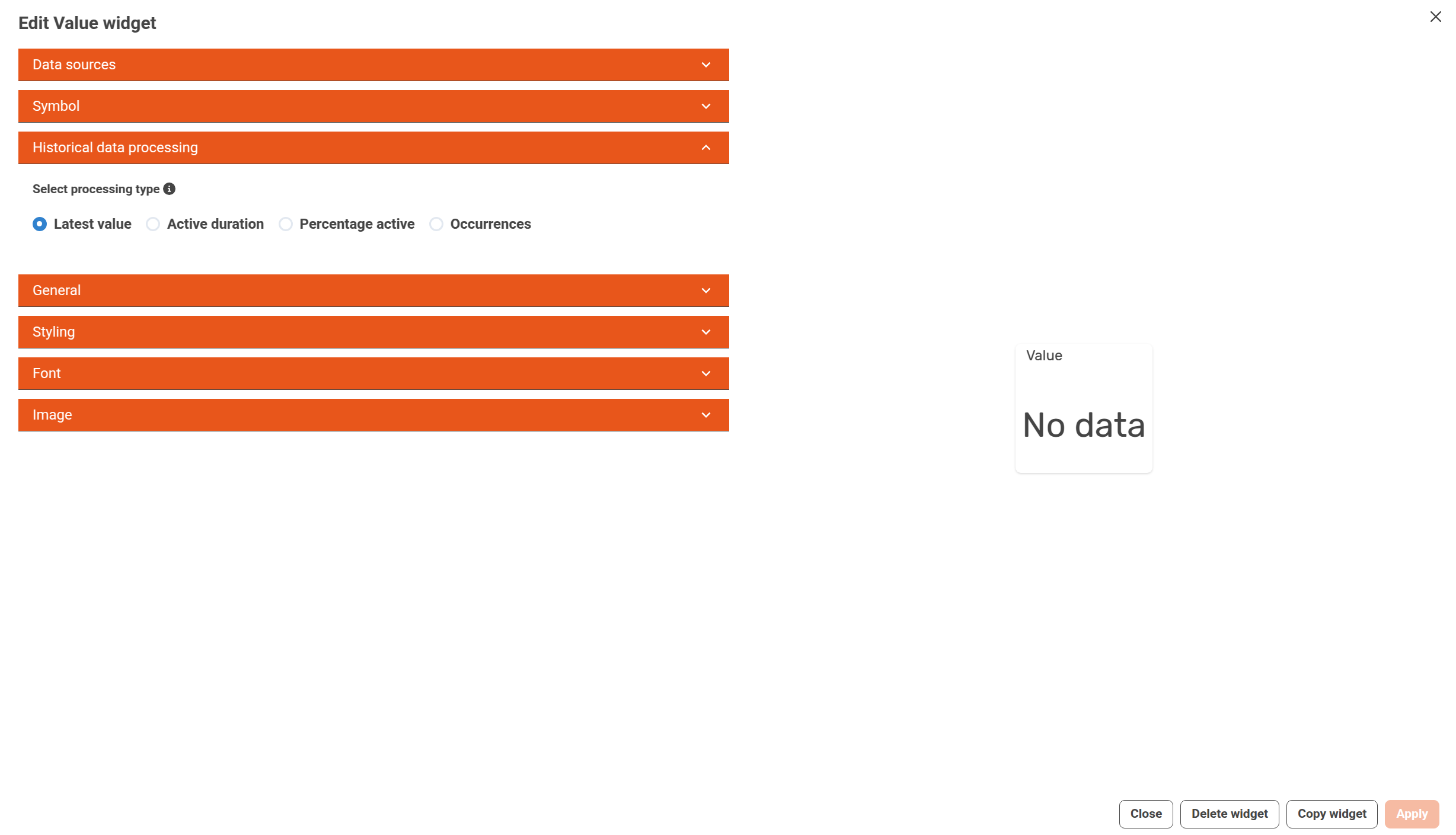 Historical data processing