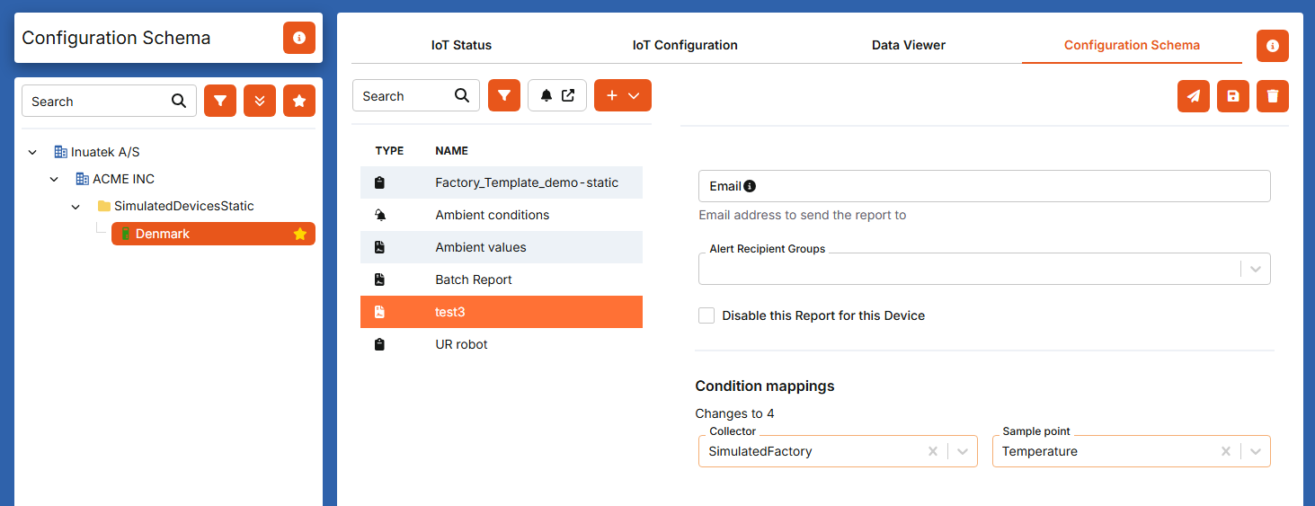 Condition mapping prefilled
