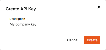Create api key