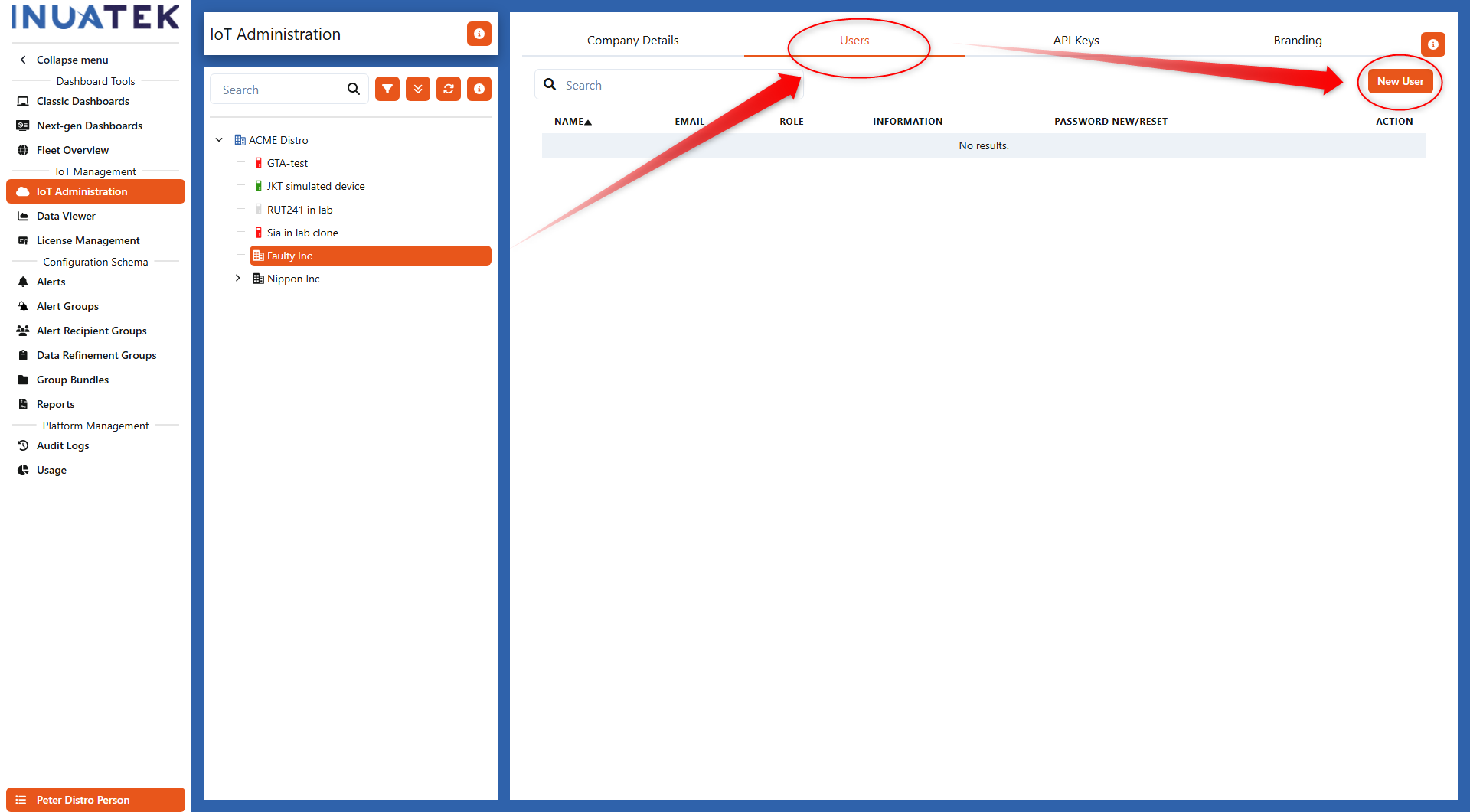 Creating a Customer Admin