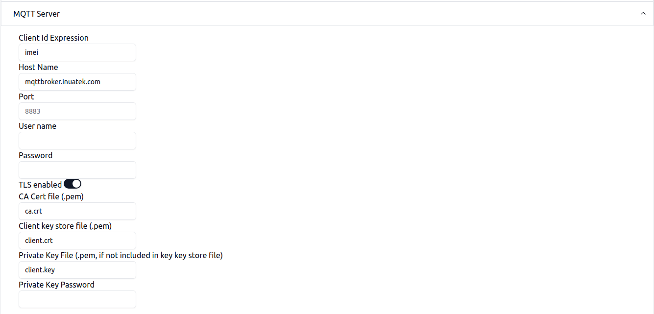 MQTT server setup
