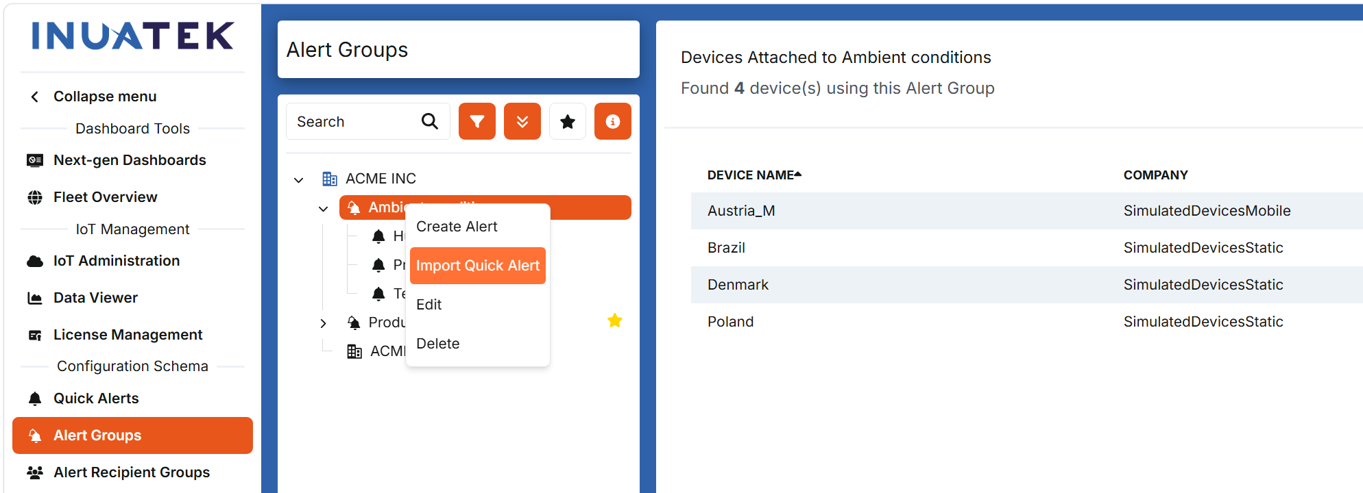Import a Quick Alert into an Alert Group